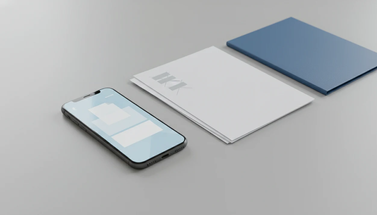 A smartphone beside clean document pages and a blue folder suggests watermark-free PDF to Word conversion.